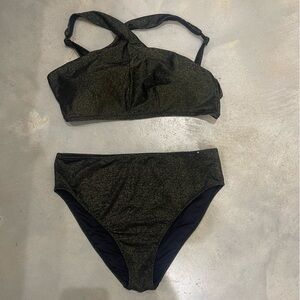 Black and Gold Bikini Set